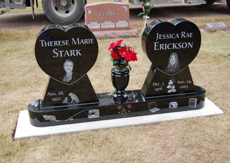 double headstone designs